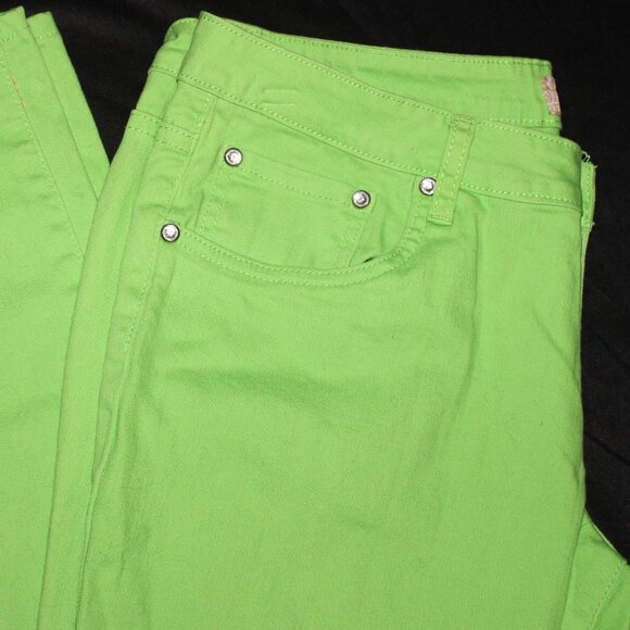 Hybrid & Company Bright Green Jeans, Size 15 - Picture 6 of 7